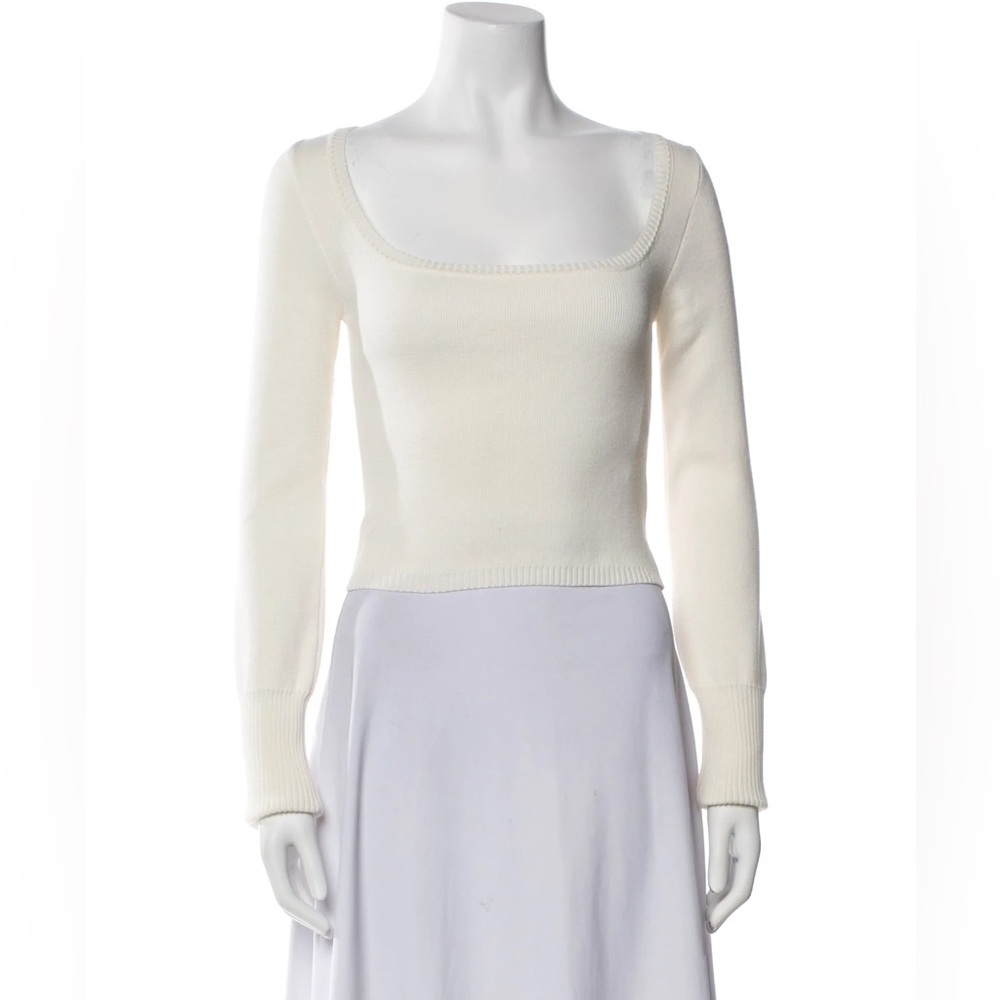 Arakii Lala Crop Square Neck Sweater, S